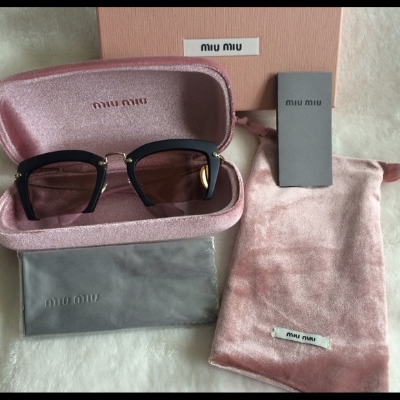 New Miu Miu - Cat Eye Plastic Frame Sunglasses - Picture 3 of 7